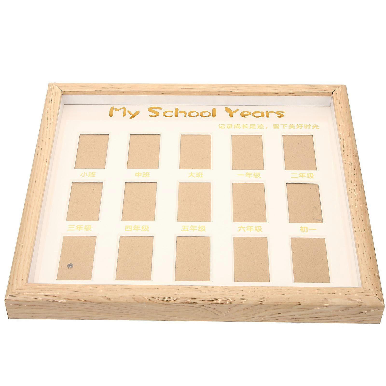 School Year Photo Frame for Collage 3Pcs Pack Light Yellow Decor