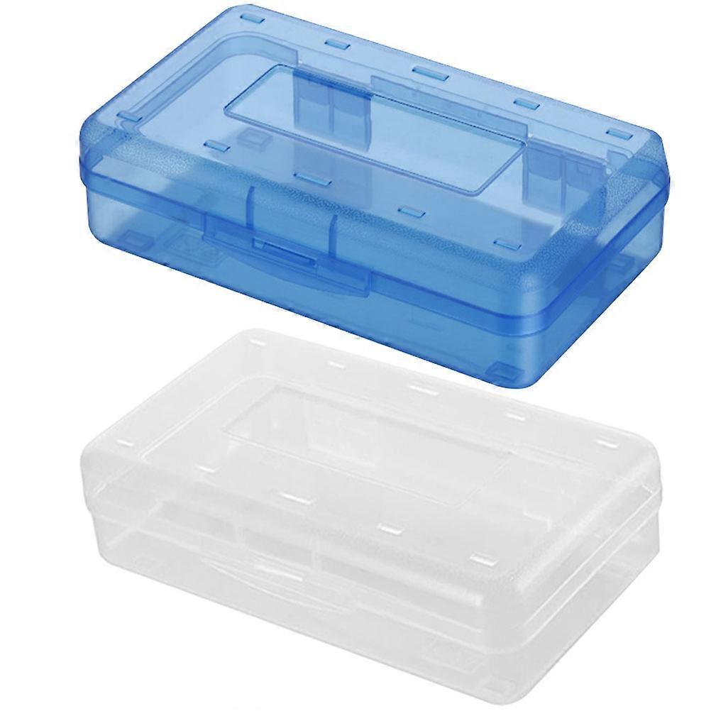Plastic Pencil Box Stationery Storage Box for Organization 4Pcs Set