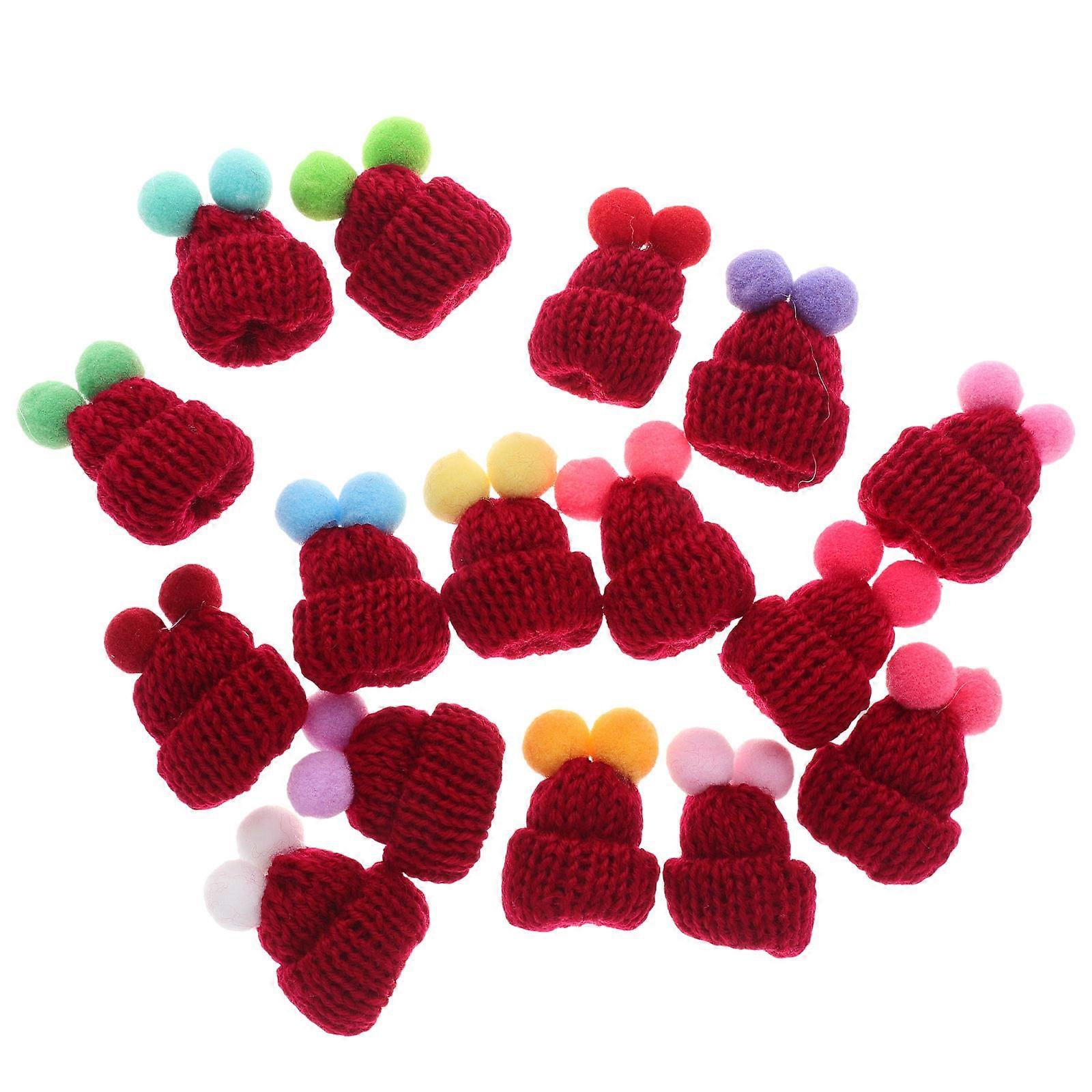 Mini Knitted Hat Table Decoration for Doll Wool Material with 50Pack