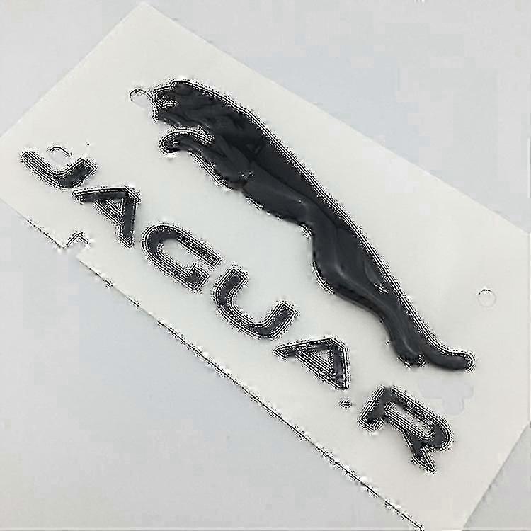 Suitable For Jaguar Xj Xjl Xe Xf F-pace F-type Rear Trunk Labeling Leopard English Word Logo (black) Boris