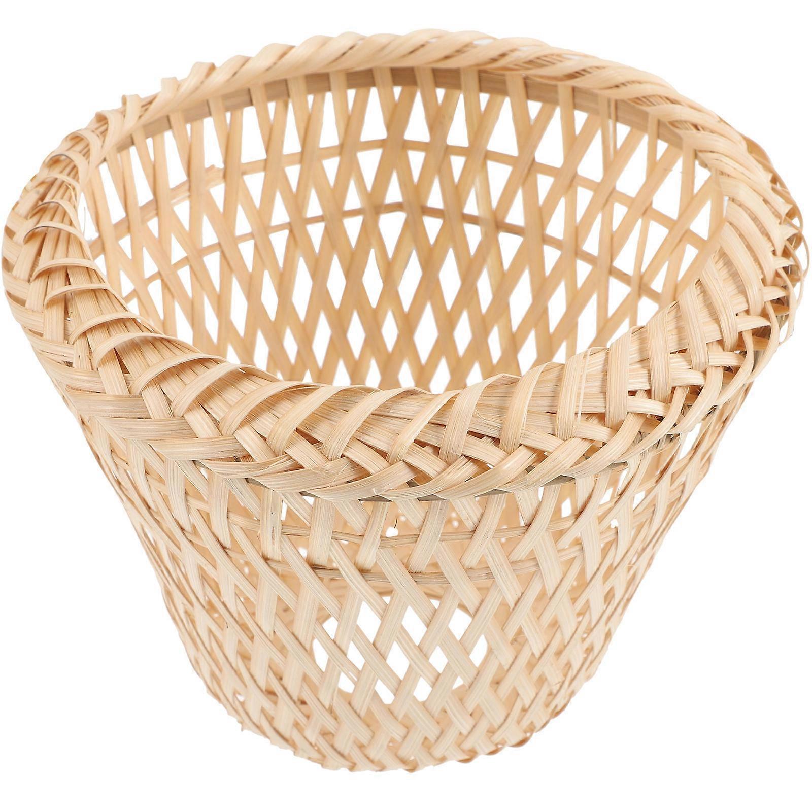 Small Lampshade Bamboo Barrel Lamp Shade for Decor 3Pcs Beige