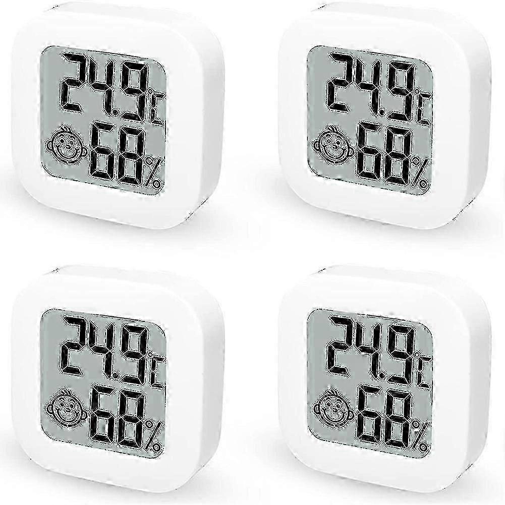 Pack of 4 Digital Hygrometer Indoor Thermometers with Temperature and Humidity Monitoring