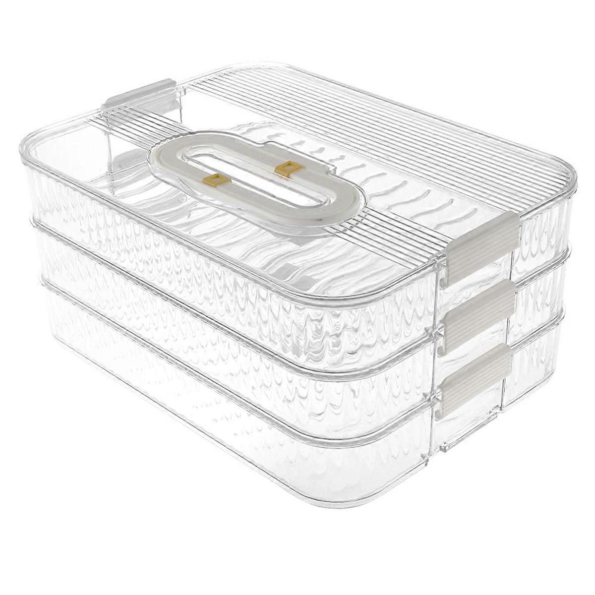 3 Layer Container for Refrigerator Organizing Storage Container