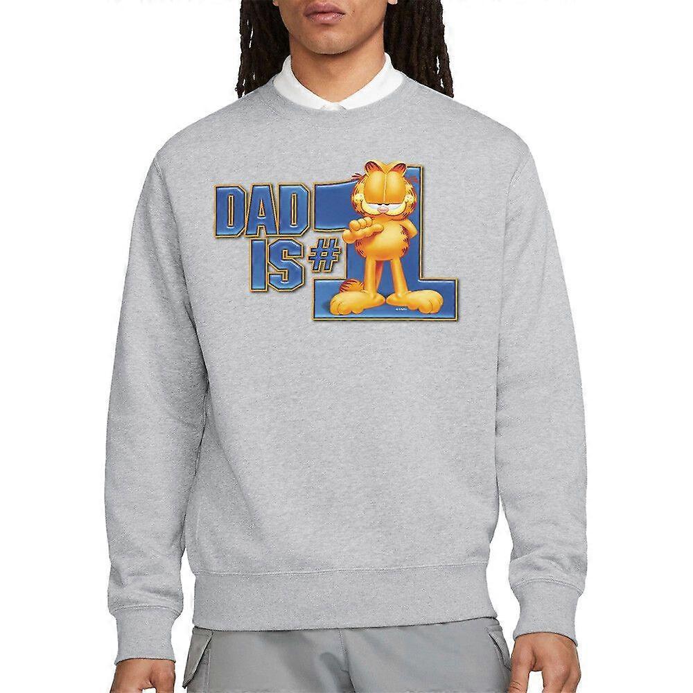 Moletom Garfield Dad É Número Um, Estilo Atlético Heather 1502