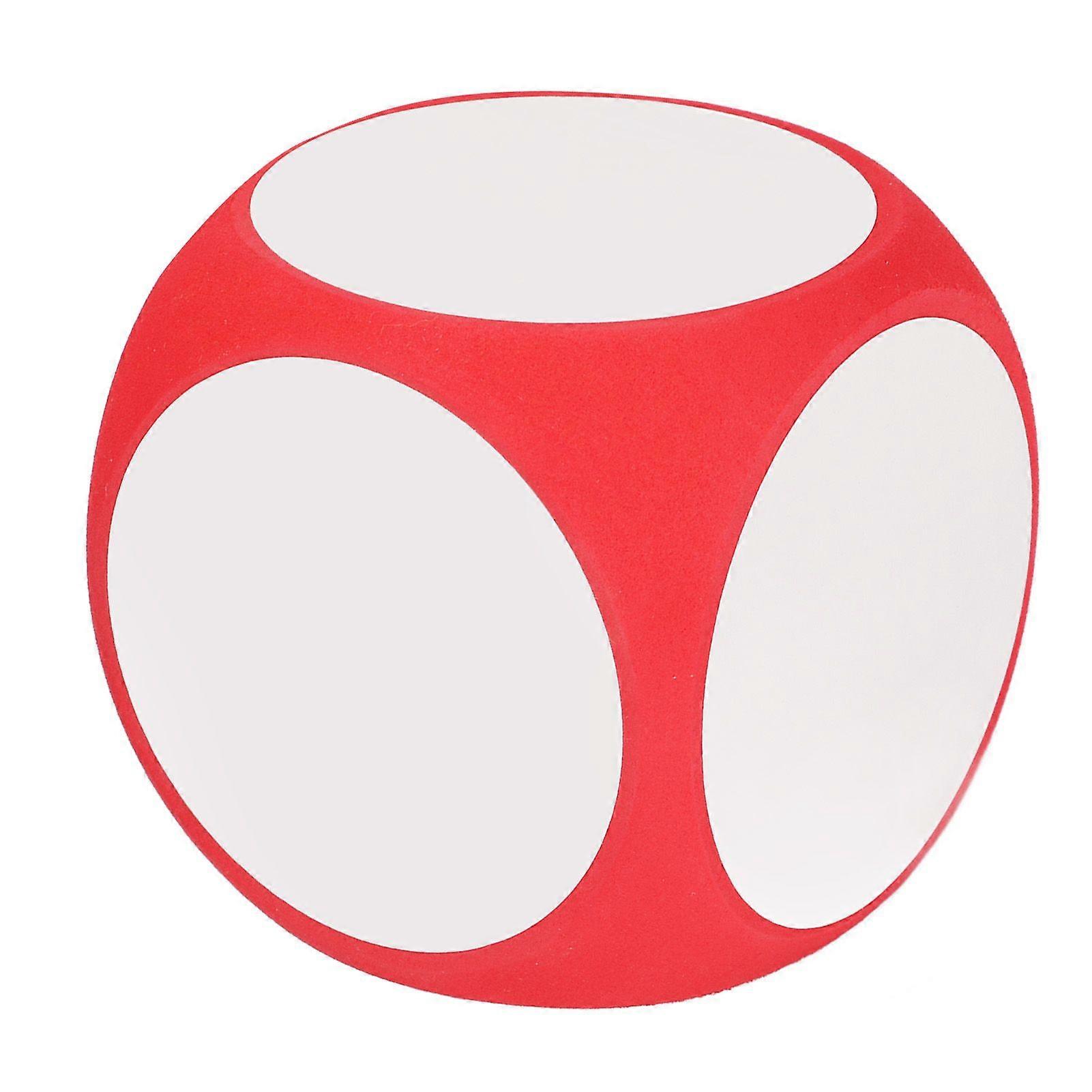 Wipe Off Dice Cubic Portable Cleanable Write On Dice Vibrant Color Blank Teaching Accessory Red