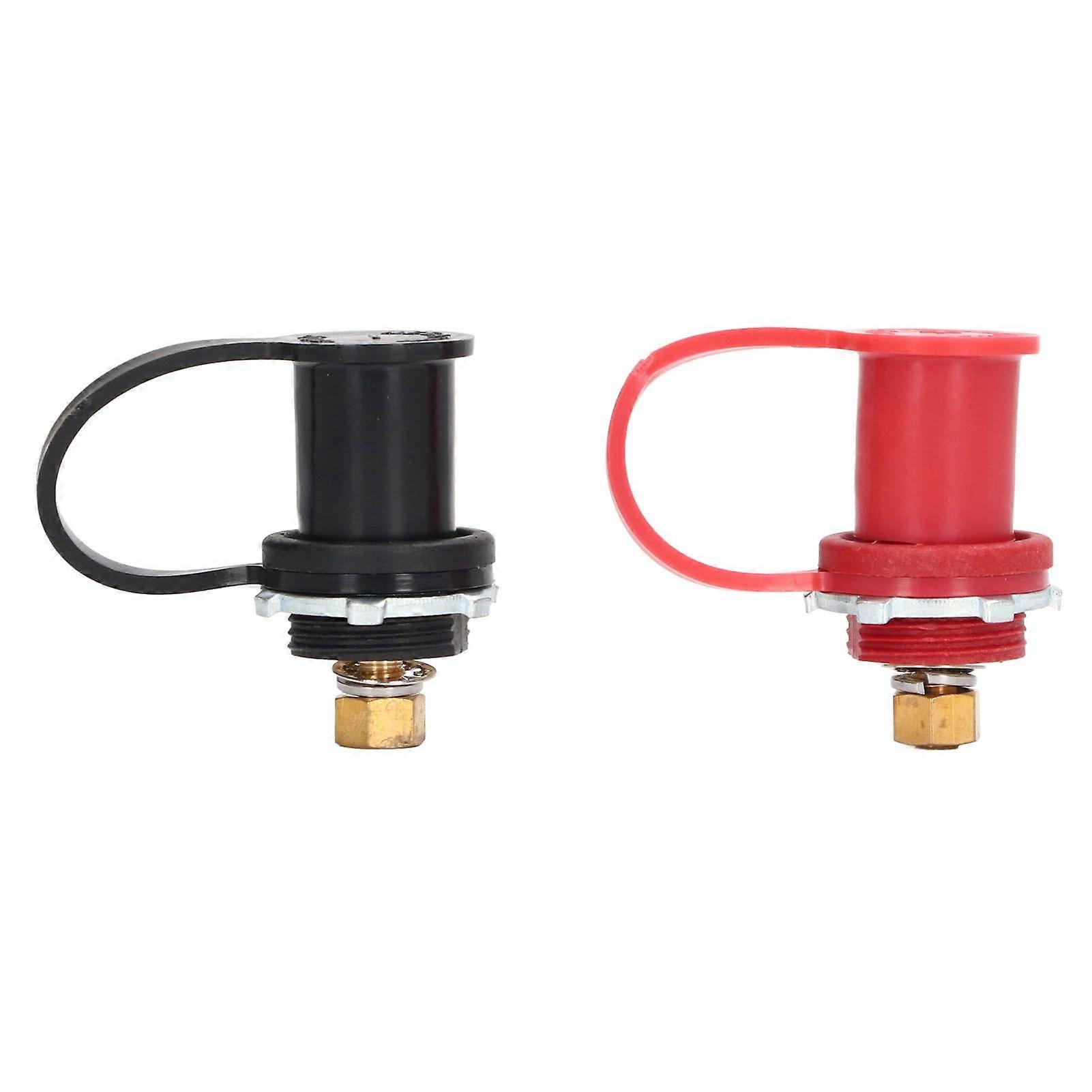Battery Charger Post Kit 20mm Stud Cap Car RV Truck Charging Pile Jumper Terminal Black Red