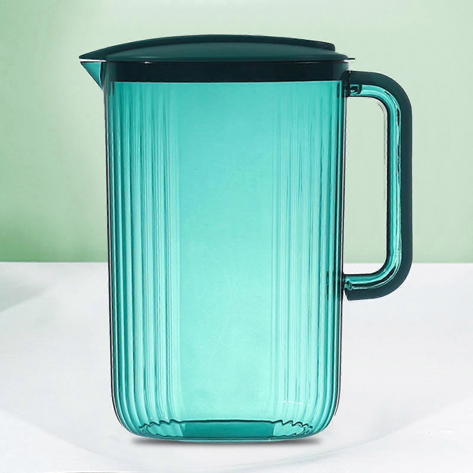 Large Capacity Clear Acrylic Pitcher with Lid, Spout & Handle - Ideal for Juice, Iced Tea, Drink Storage in Fridge