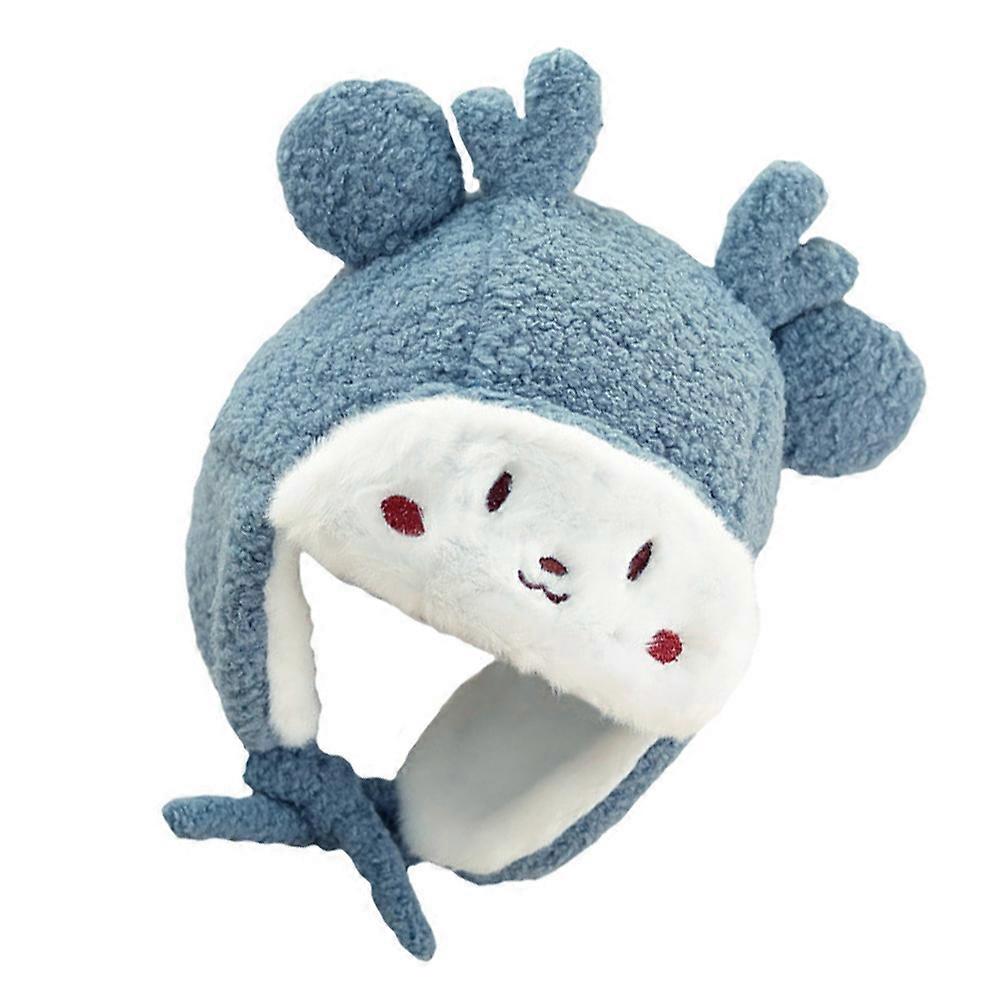 Ear Protection Caps Plush Ear Protective Hat for Protection 1Pcs Kids Warmth Blue