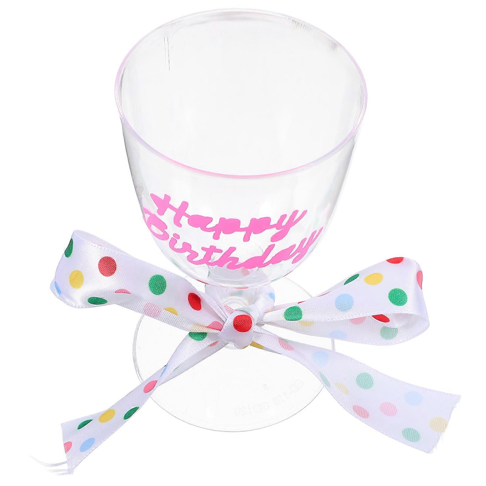 Happy Birthday Glass Cup for Home Use 1Pcs Multi Color Creative Goblet
