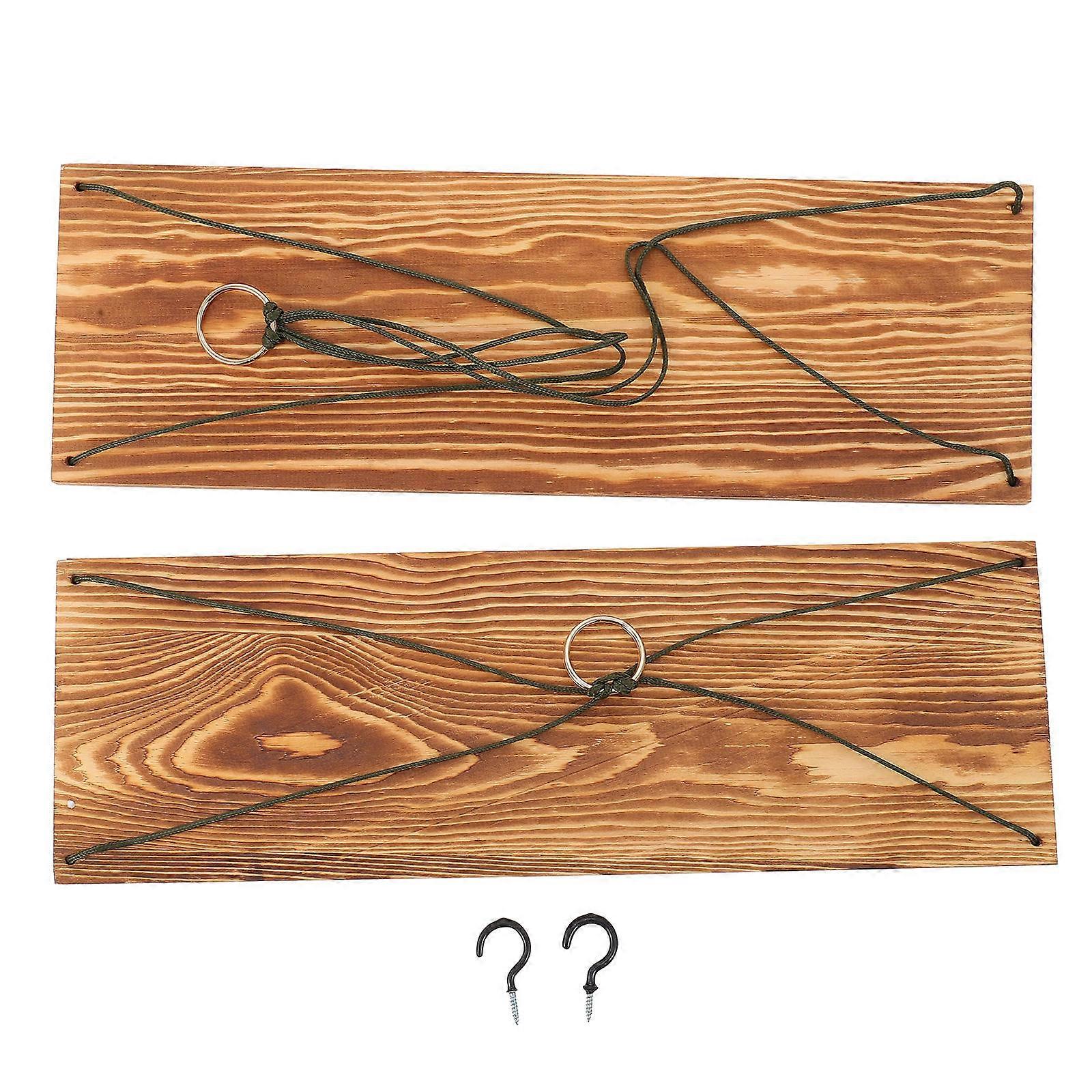 Wooden Wall Hanging Shelf for Art Swing Holder 2Sets Indoor Use