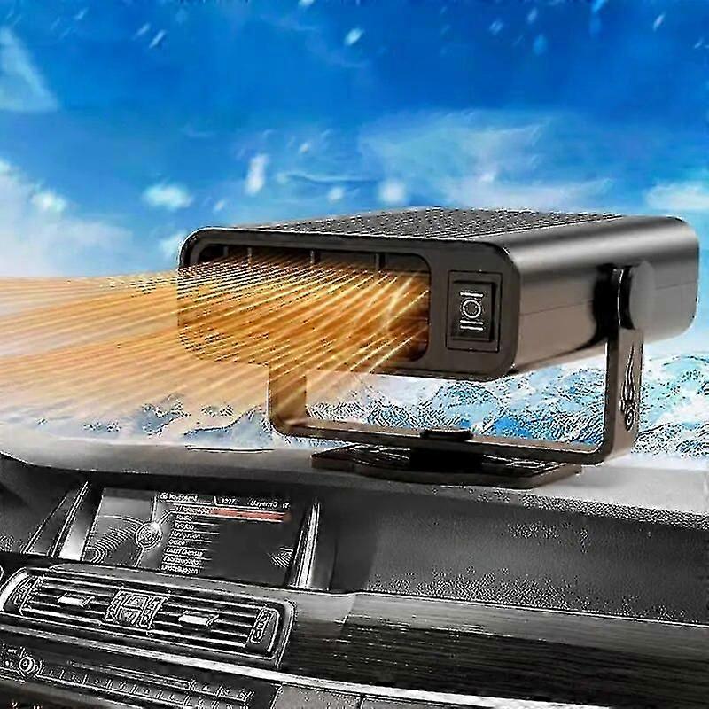 12/24V Portable Electronic Car Fan Heater Heating Defroster 120W Cooling and Heating Dual-Purpose Windshield Defroster Demister