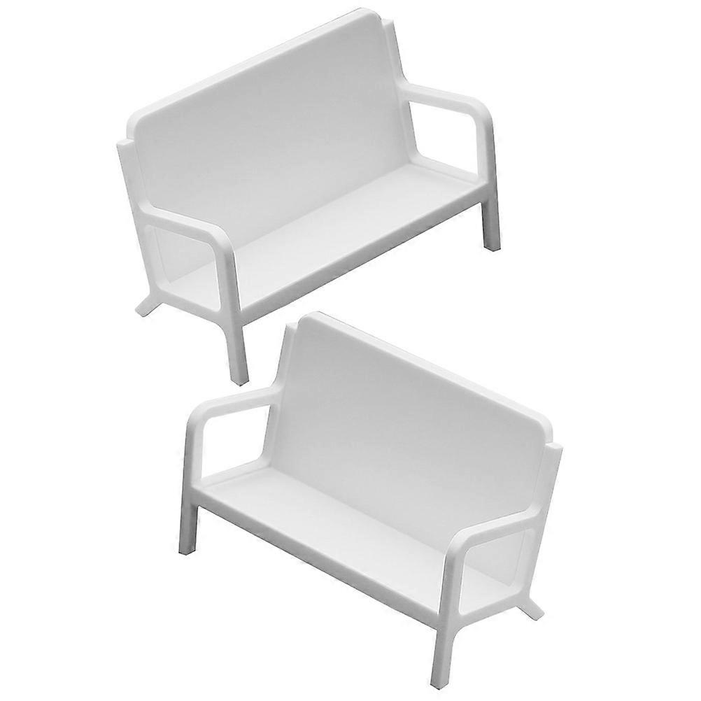 Sofa Shape Business Card Holder for Desk Display 10Pcs White Organizer