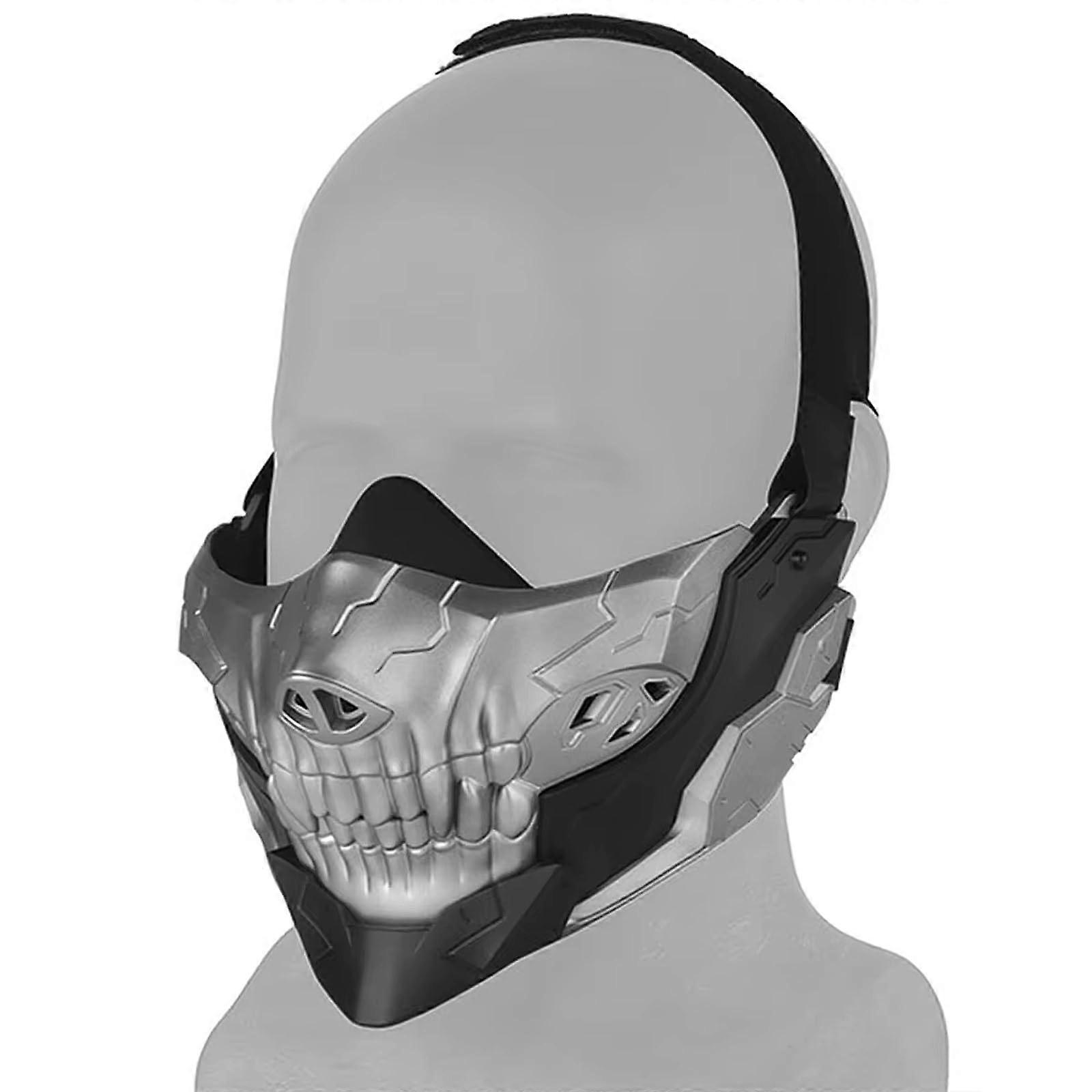 Tactical Airsoft Half Face Skull Masks Quick Release Adjustable Airsoft Protective Mask For Paintball War Games Halloween
