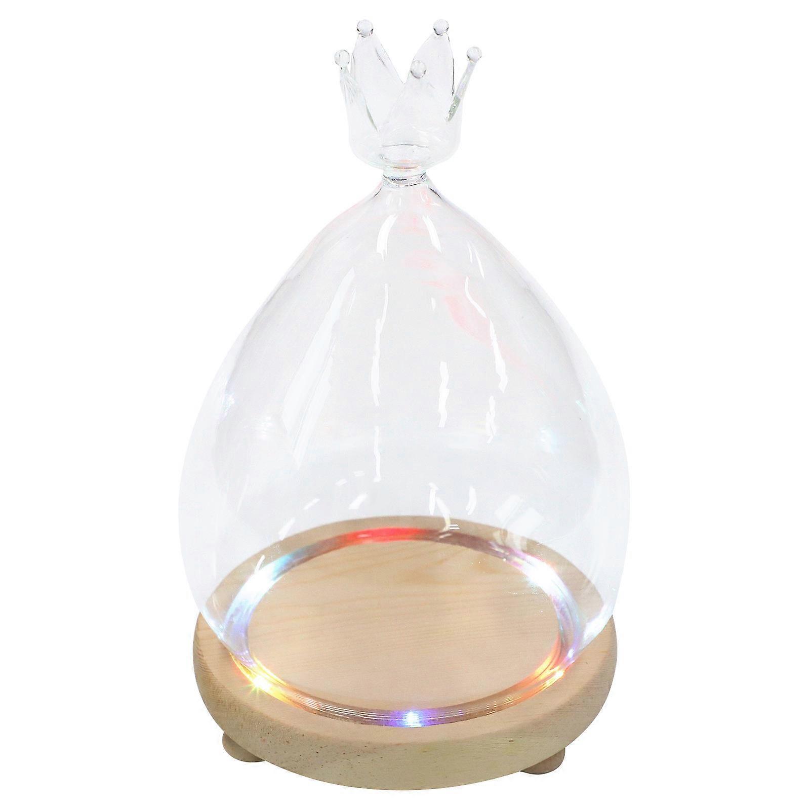 Glass Dome Cloche Dome with Base for Decorative Display