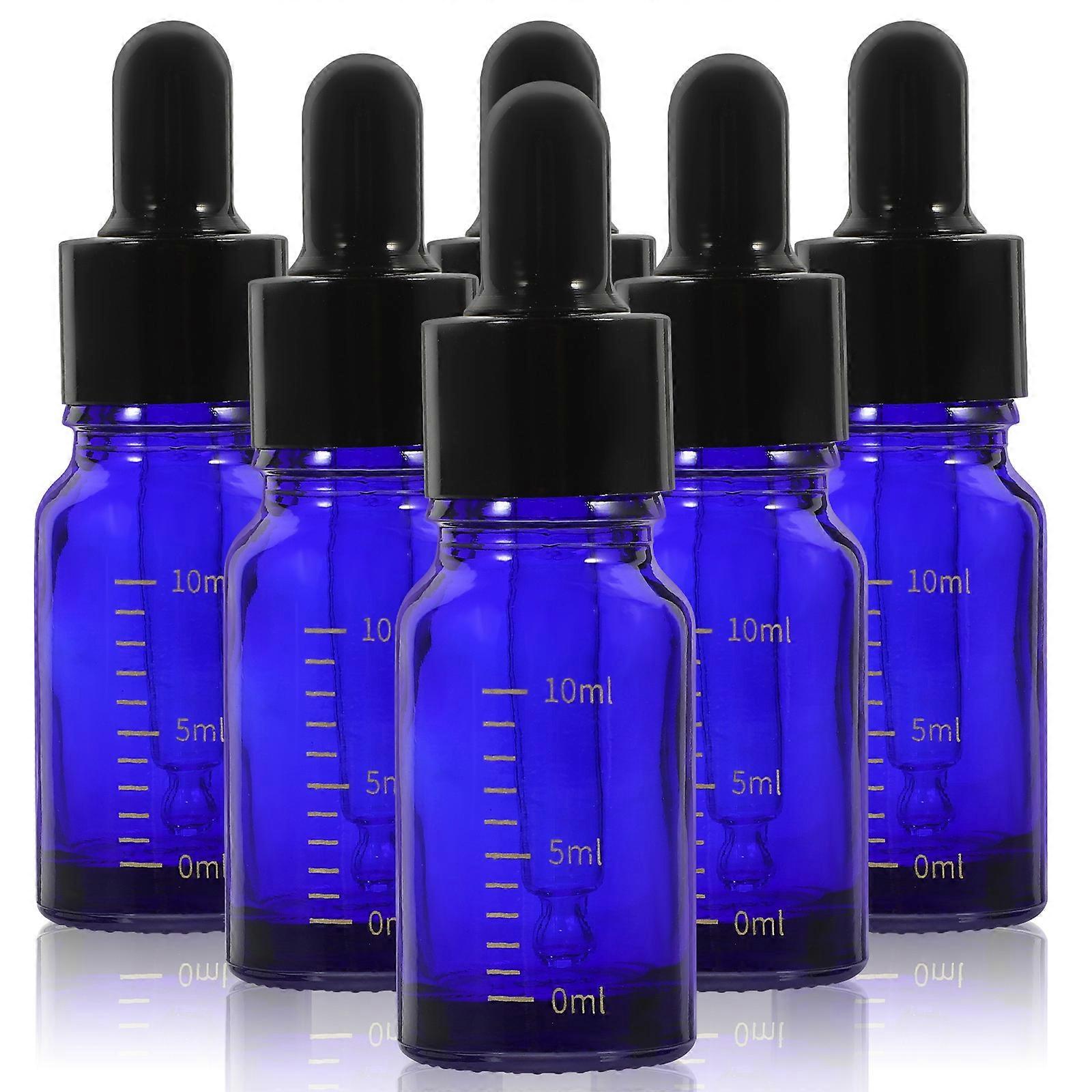 6Pcs Glass Travel Perfume Vials Storage Bottles For Liquids Portable Non-Slip Bottom Round Mouth Everyday Use