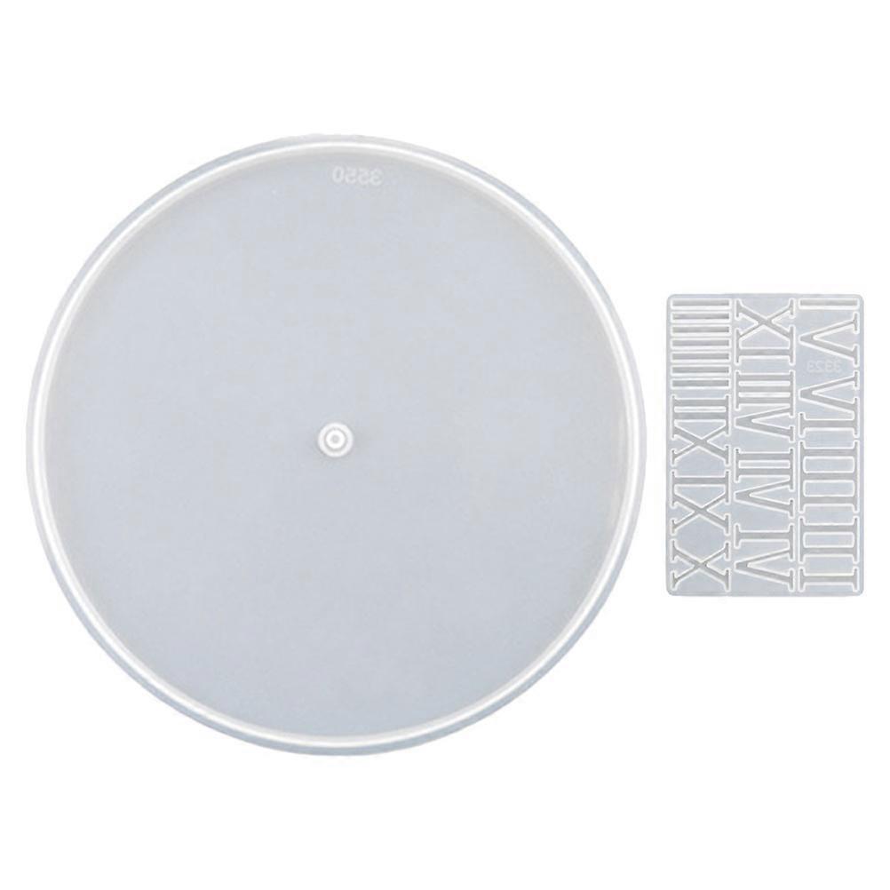 Round Resin Mold Silicone Clock Dial Mold for DIY Roman Numerals 5Sets