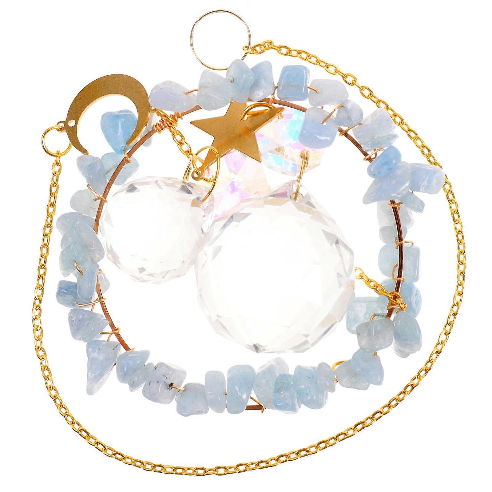 Crystal Sun Catcher 4Pcs Round Ornament Ideal For Christmas Birthday New Year Tree Branch Decoration