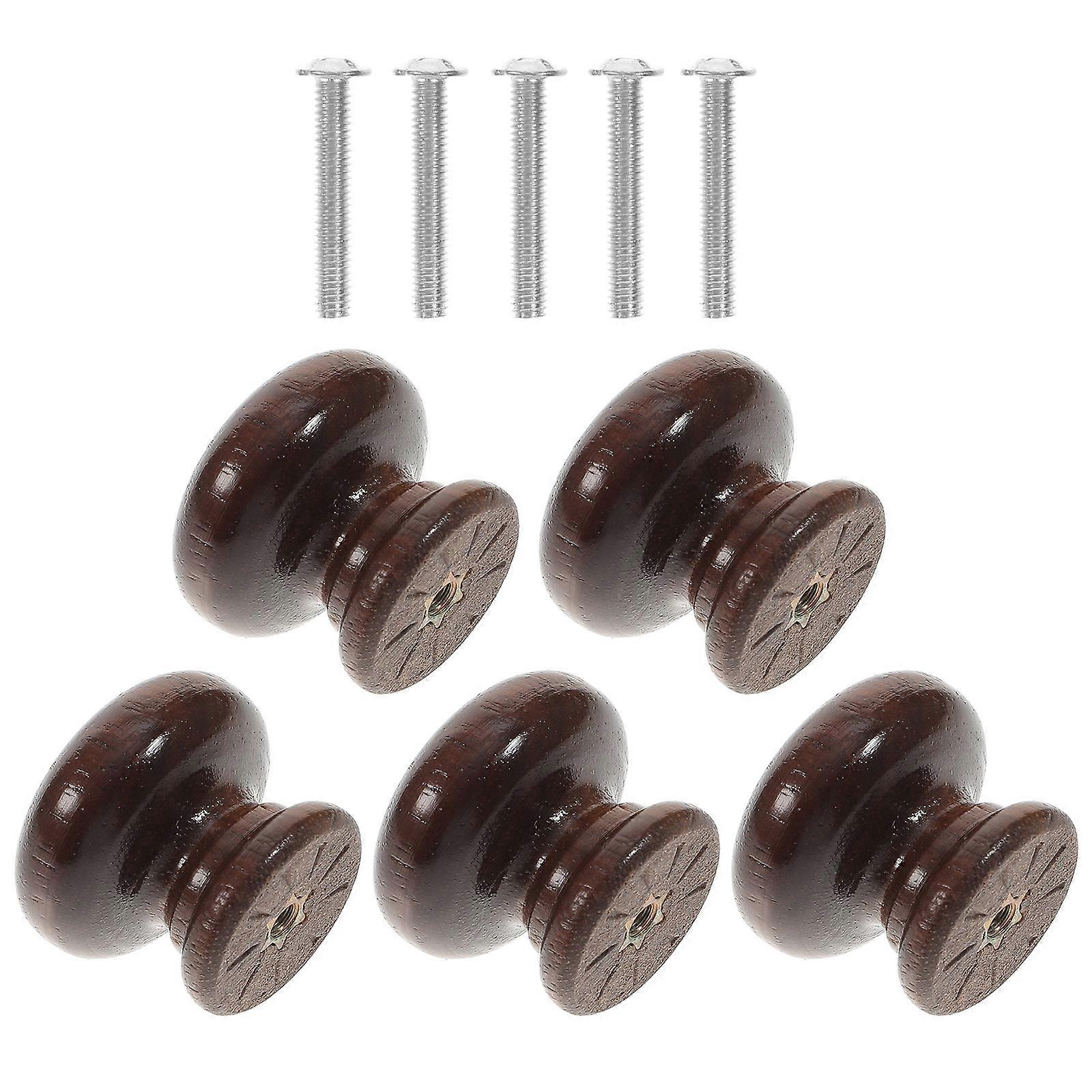 Door Handle Furniture Accessory Black Walnut Replacement 15Pcs for Home