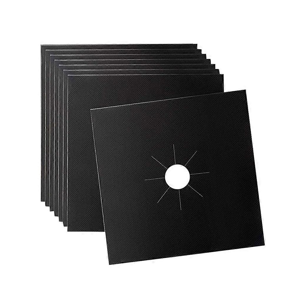 Gas Range Protector 8Pcs Black Stove Burner Covers for Kitchen Use with Design