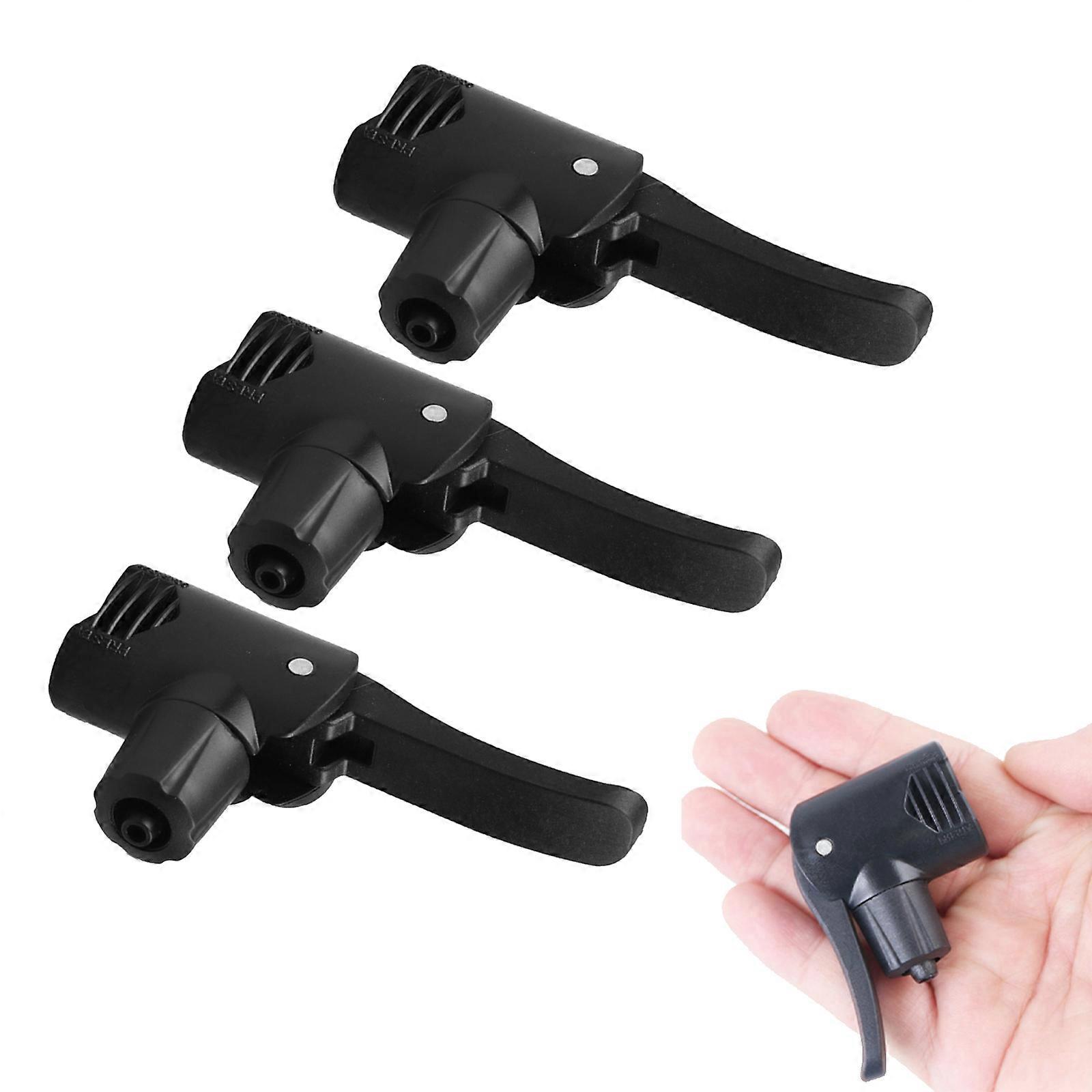 Bike Pump Hose Adapter for American Converted Nozzle 6Pcs Black