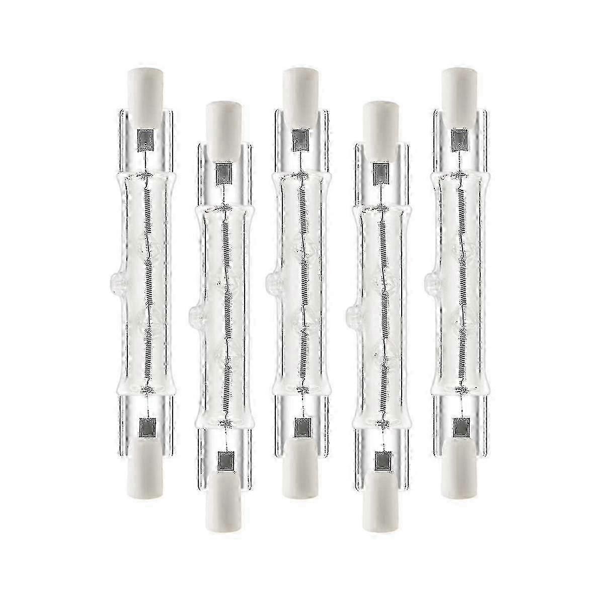 5 Pack R7s 118mm 300w 230v,r7s Halogen Linear Light Bulb, Dimmable Halogen Lamp Compatibleconstructi Edition C