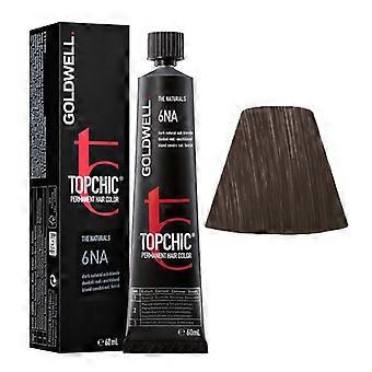 Coloration permanente pour cheveux Goldwell Topchic The Naturals Blond cendré naturel foncé 6NA 60 ml.