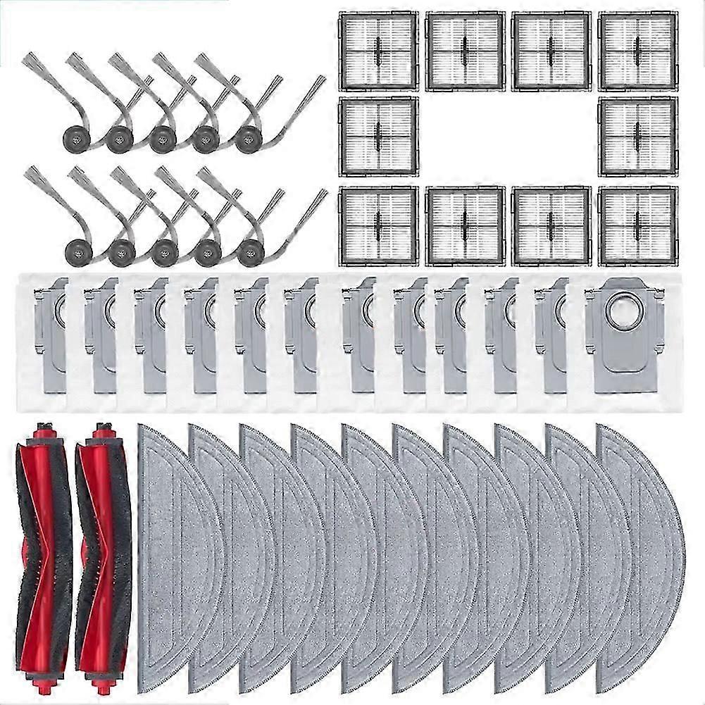 roborock q10 s5+ parts hepa filter main side brush mop cloth dust bag