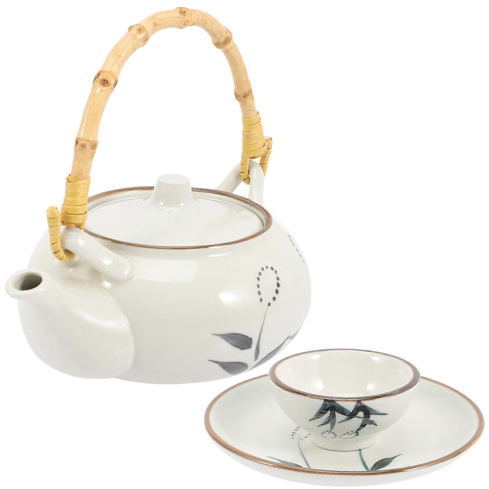 Ceramic Japanese Style Teapot for Tea Serving 2Sets