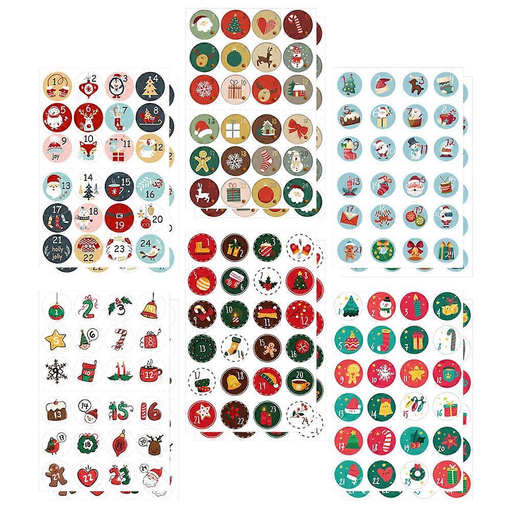 Christmas Seal Stickers 36 Sheets Multi-function Gift Sticker Assorted Color Peel And Stick For Children And Various Holiday Occasions
