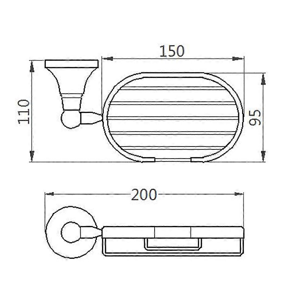 Hanging Soap Dish 2Pcs Retro Style Bathroom Accessories Mounting Solution with Golden Antique Look