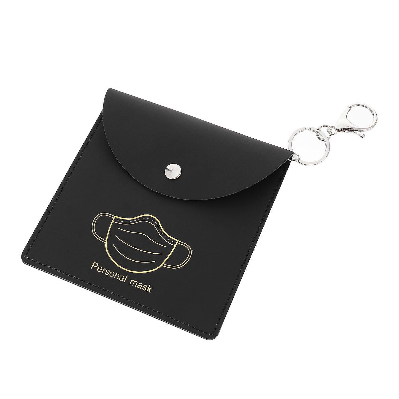 Travel Mask Pouch Rectangular Shape Face Mask Storage Bag Dustproof For Indoor Use 1Pack