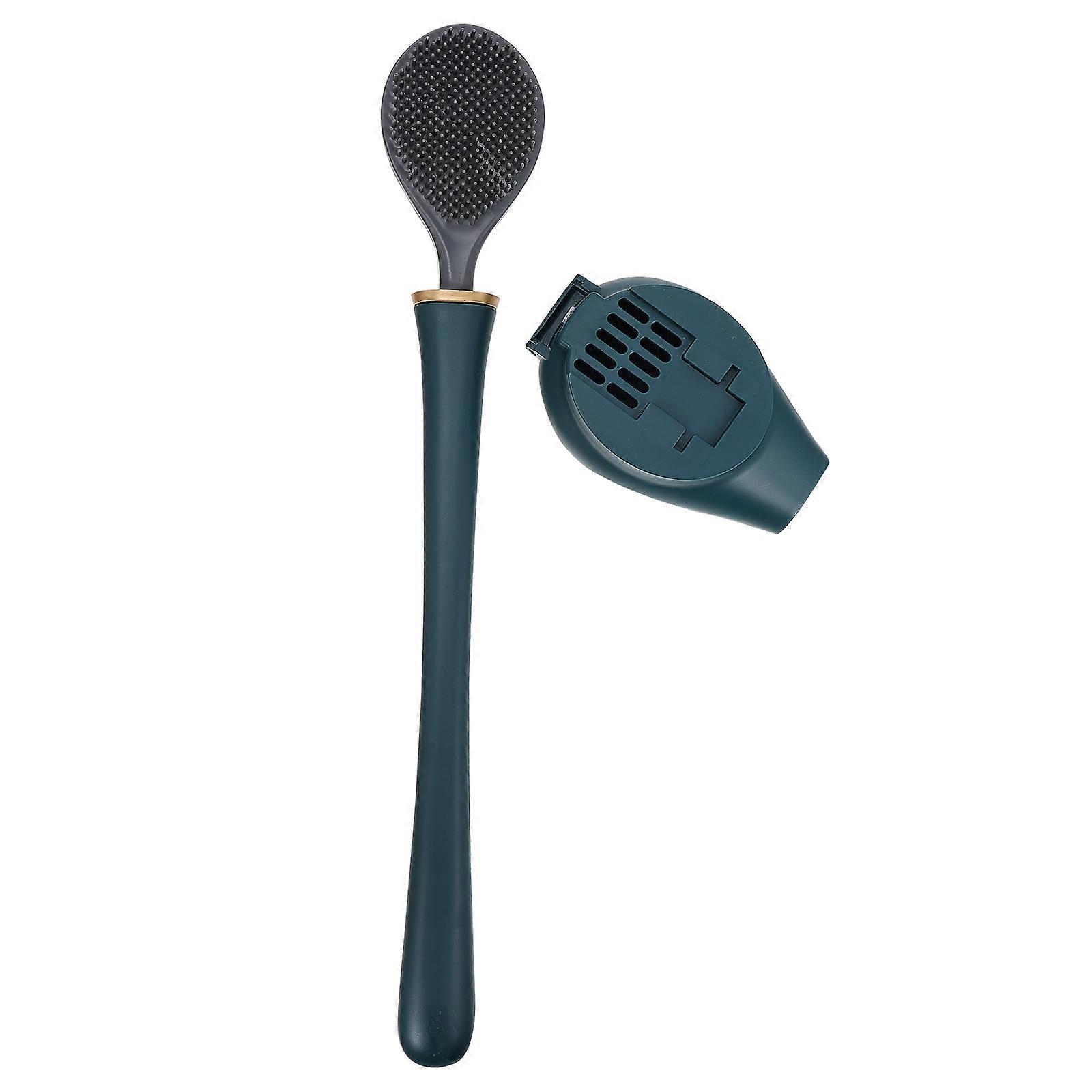 2Pcs Green Toilet Cleaning Brush Baseball Bat Design Ideal For Bathroom Corner Cleaning With Anti-slip Handle Practical Usage