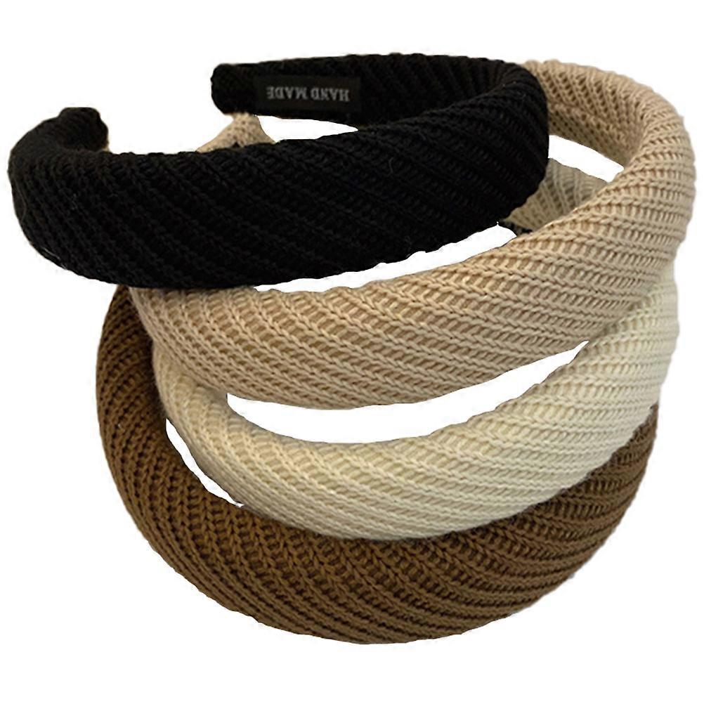 Wide Lamb Wool Headbands Women Headbands for Decor Use 4Pcs Set