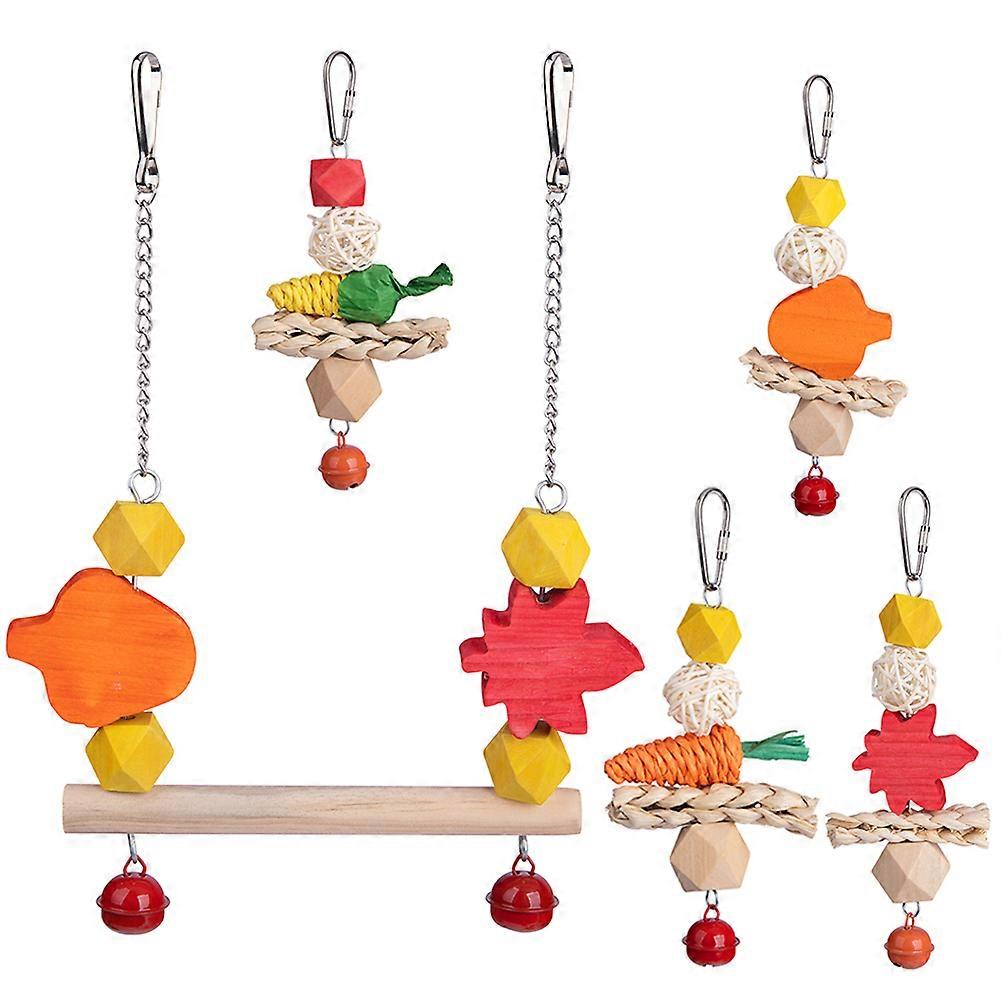 Bird Chew Toys Parrot Chewing Swing Warm Training 25x15cm 1 Set