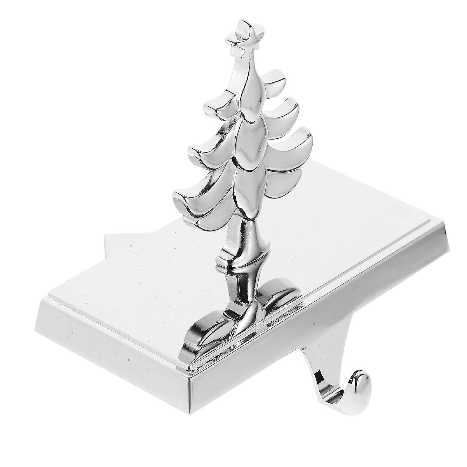 Christmas Stocking Holder Hook for Home Use 3Pcs Silver Iron Hooks