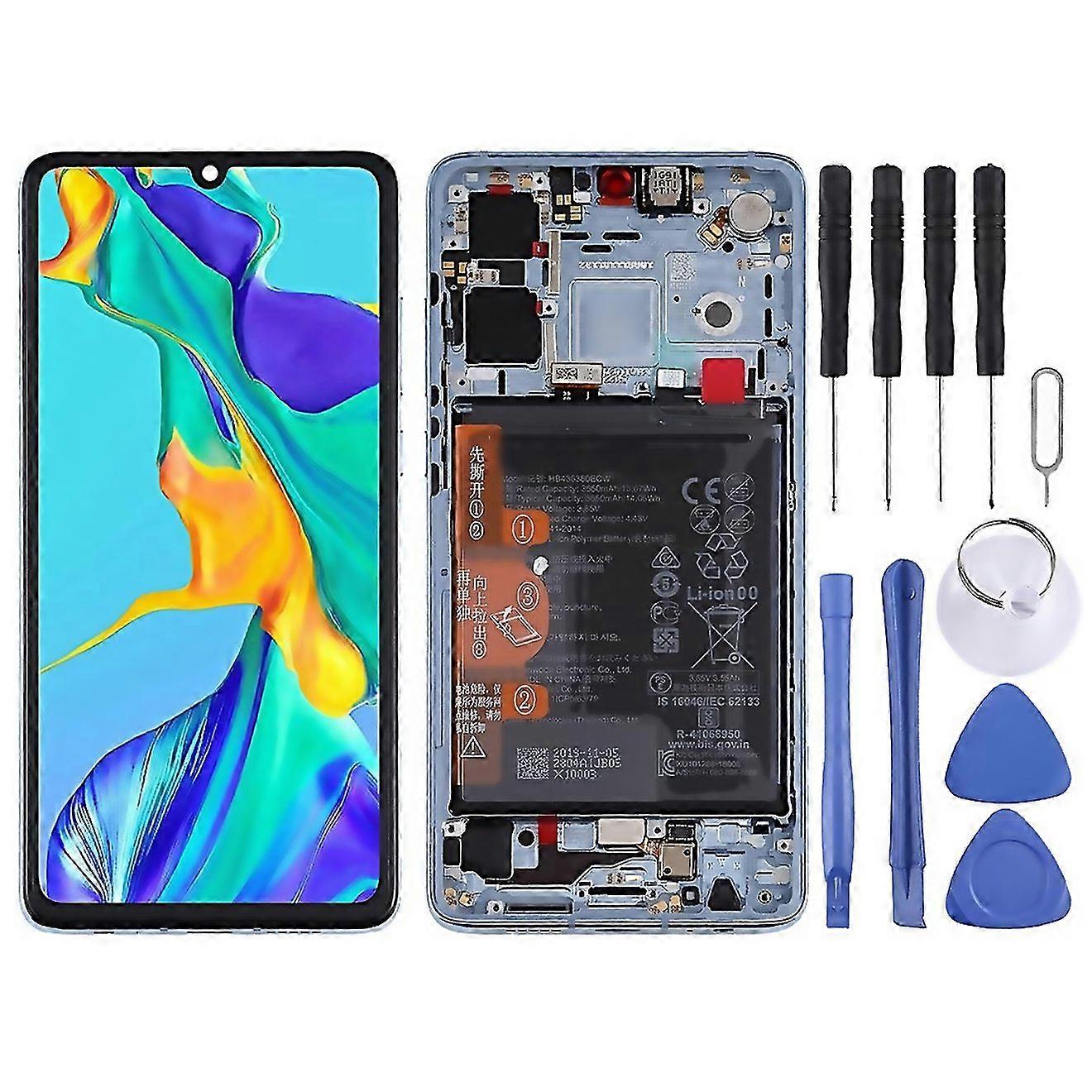 Pantalla LCD Oled compatible con Huawei P30, digitalizador, ensamblaje completo con marco