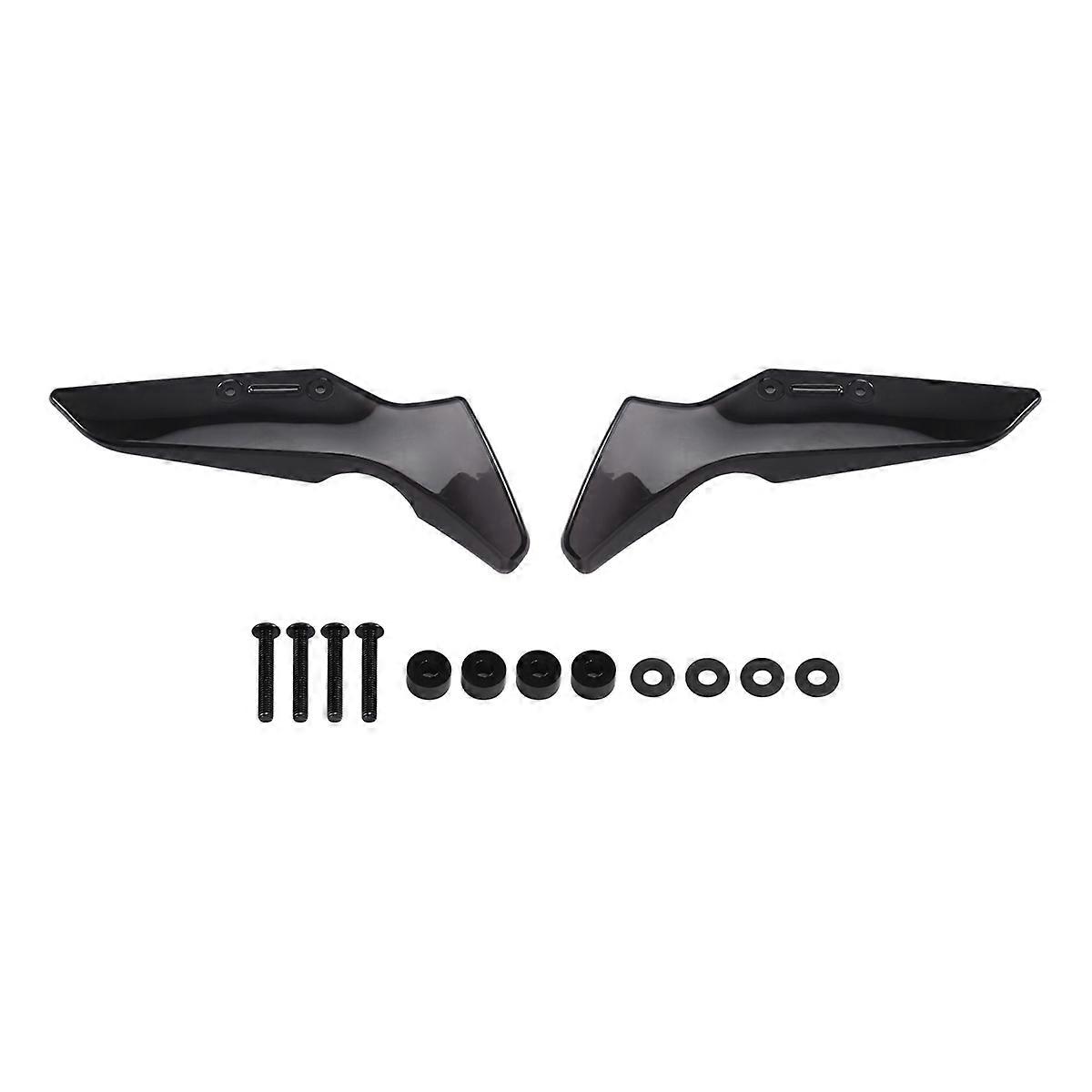 Motorcycle Windshield Side Wind Deflector Spoiler Smoke Grey