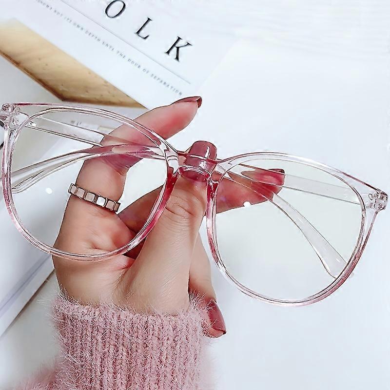1pc/2pcs Classic Full Frame Glasses Oval Design, Transparent Lenses, Lightweight and Fashionable Accessory