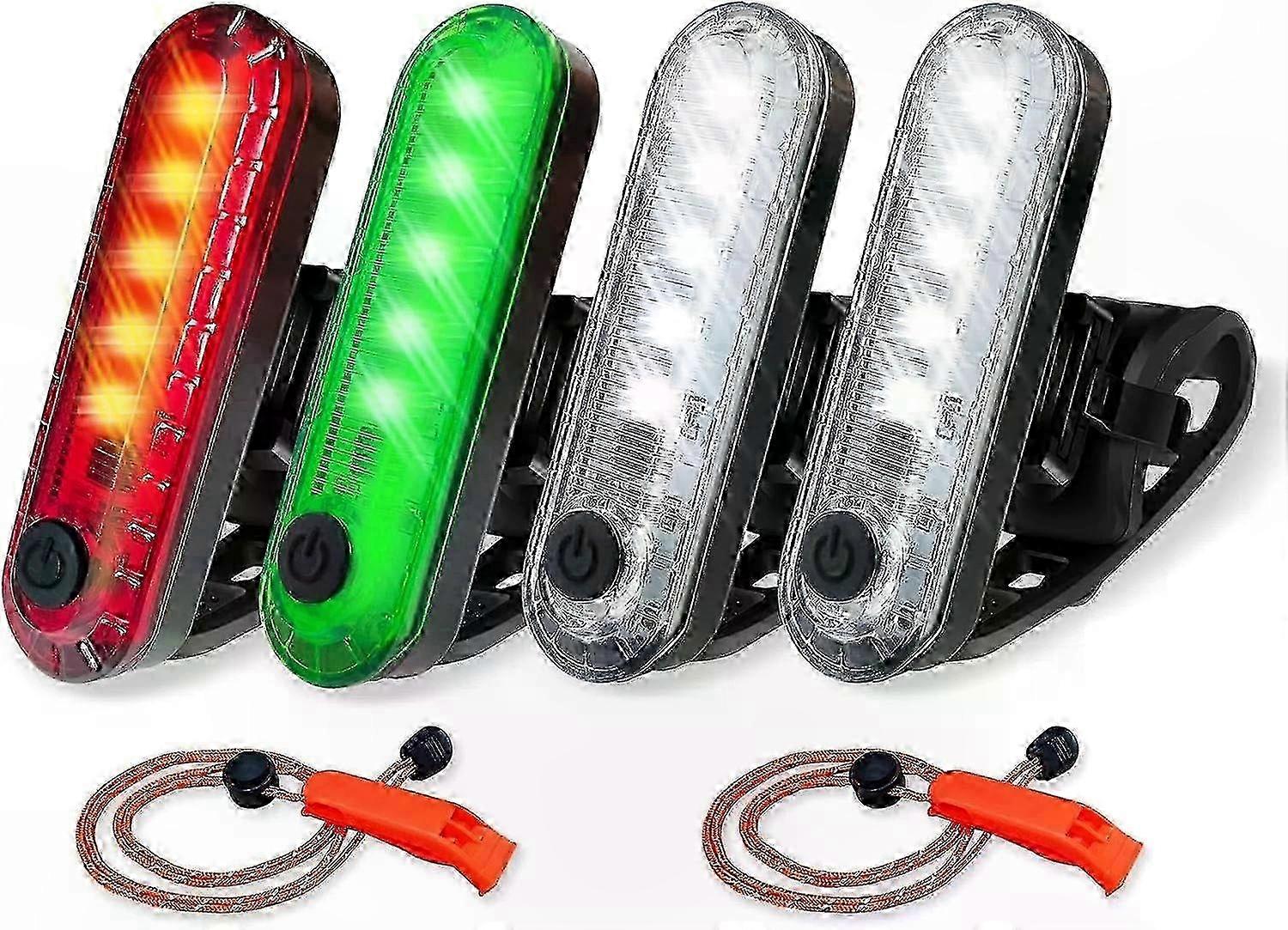 4-Pack Rechargeable LED Boat Navigation Lights, 4 Modes, Battery Powered