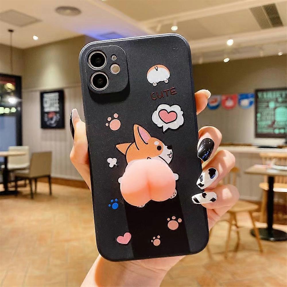 Ass Buttocks Pop Fidget Toy Case For Samsung Galaxy S24 S23 S22 Ultra S21 Plus S20 FE S10 Lite S9 S8 S10e Push Corgi Butt Cover
