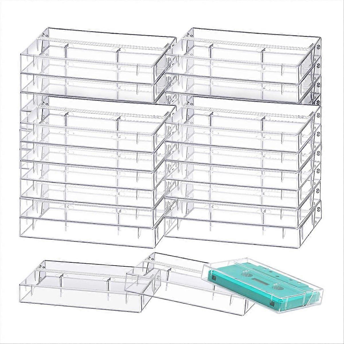 Audio Cassette Storage Cases - Clear Plastic Cassette Tape Cases