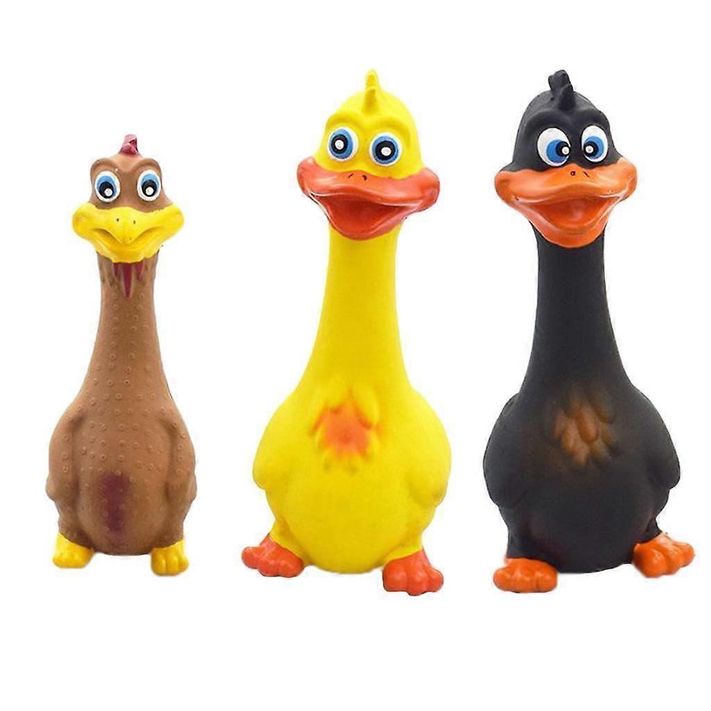 Shrilling Chicken Rubber Pets Dog Toy Chew Sound Squeeze Screaming Squeaky