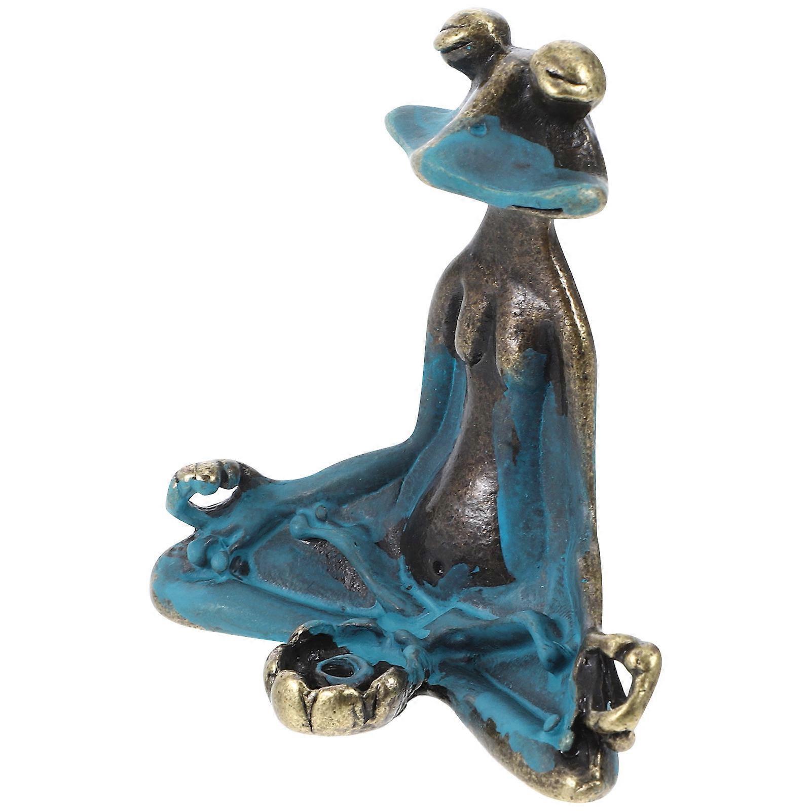 Yoga Frog Incense Holder Copper Aromatherapy Accessory 2Pcs