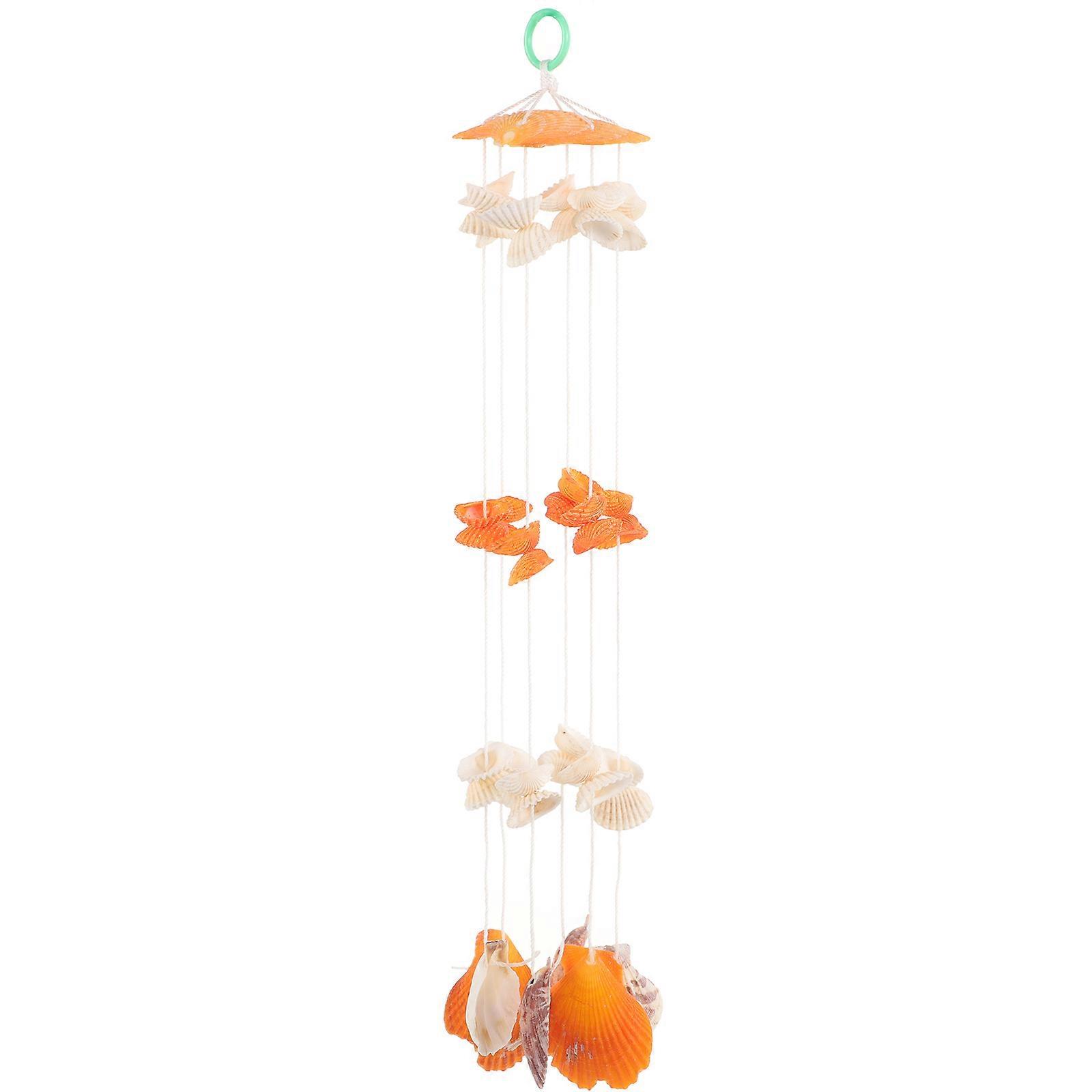 Decorative Shell Wind Chime Pendant for Room 5Pcs Hanging Ornaments