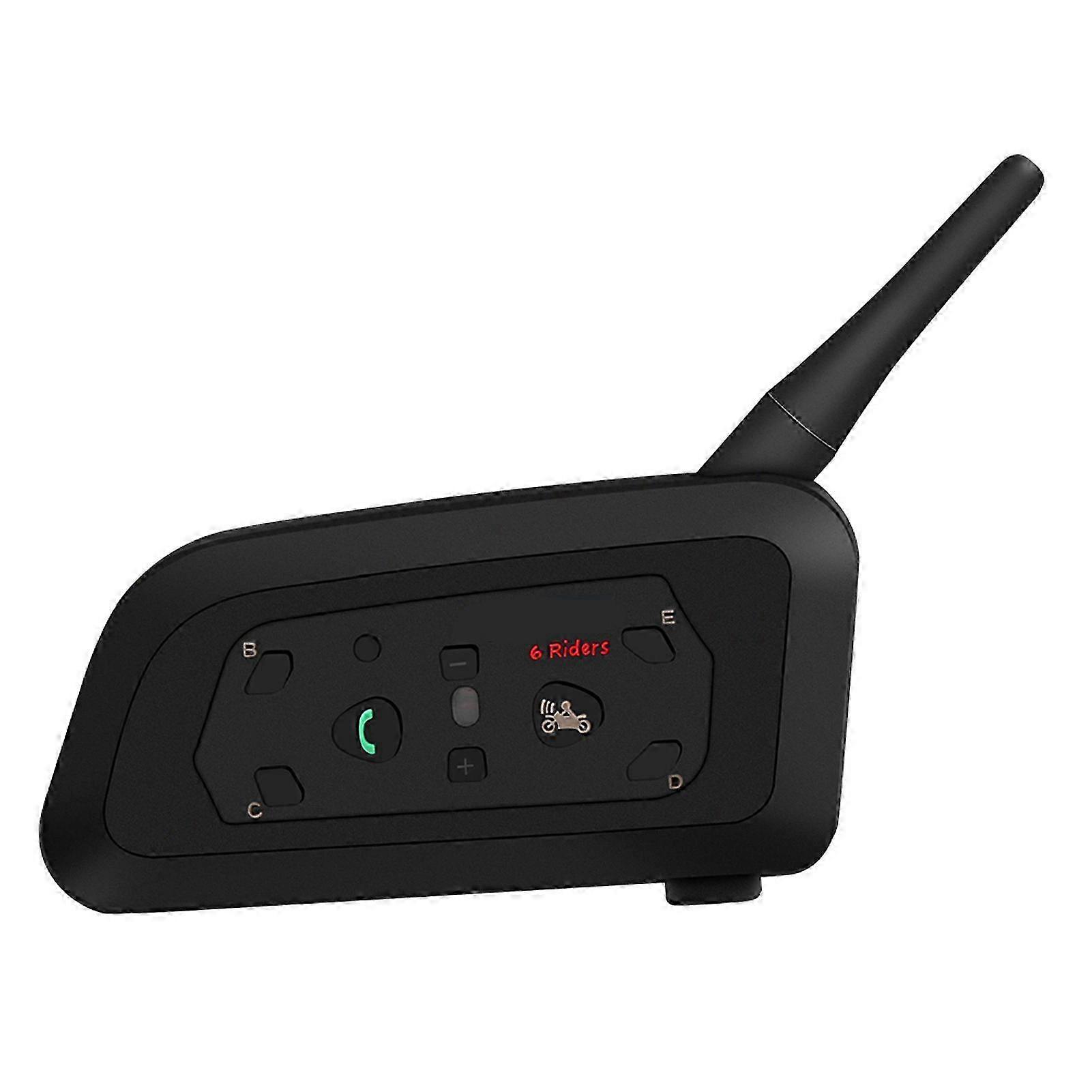 V6 Pro 1200M Motorcycle Helmet Bluetooth Intercom Headset for Referee 6 Users 25-26