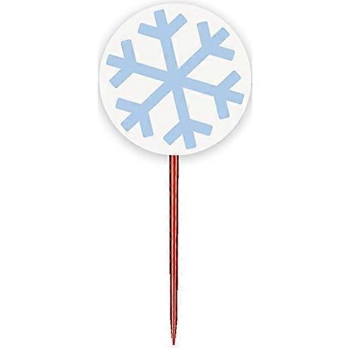 Unique Party Snowflake Christmas Cupcake Topper Set (Pack of 48)