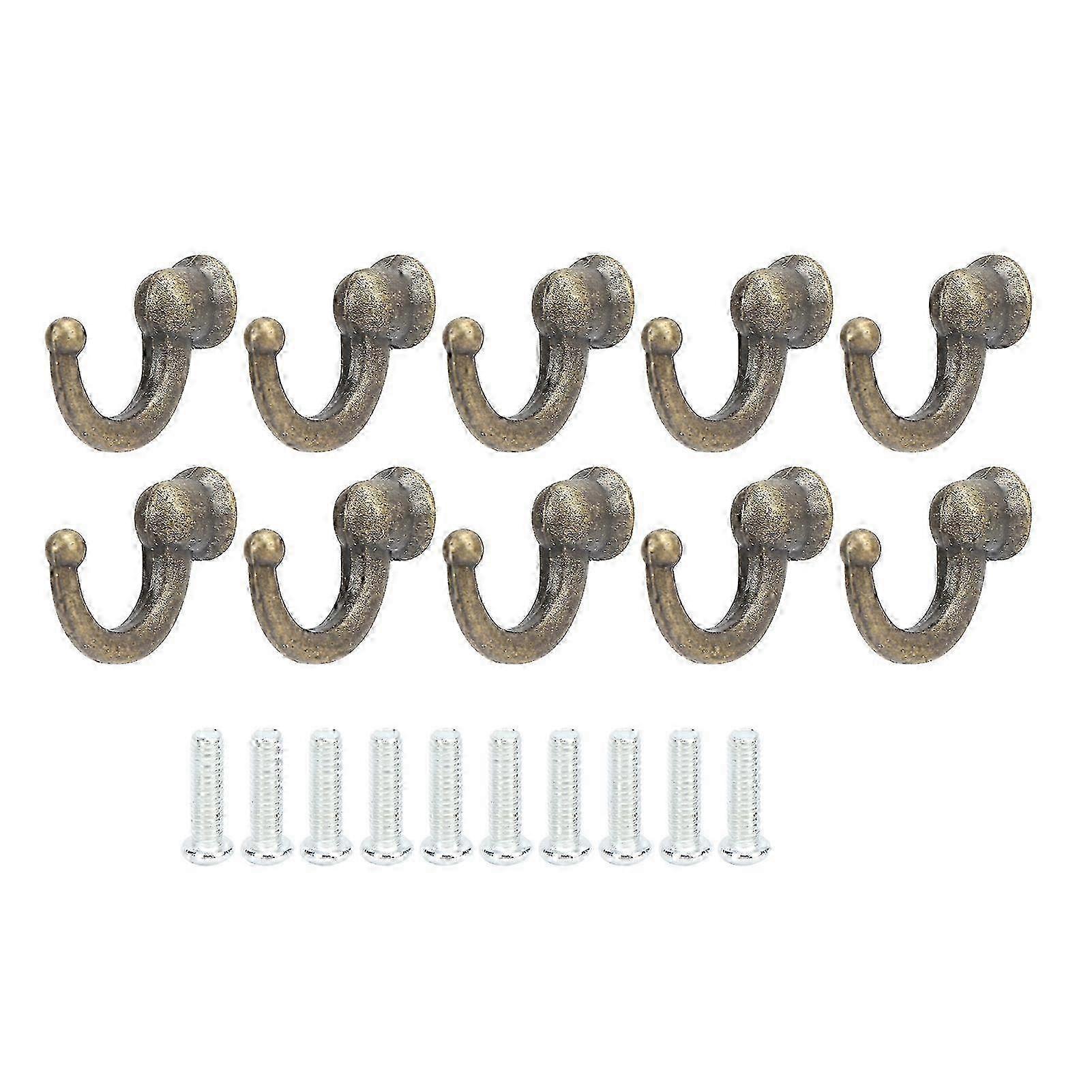 10Pcs Curtain TieBacks AntiRust Sturdy Durable Convenient Tassel Hooks for Coat Clothing Keys Towels