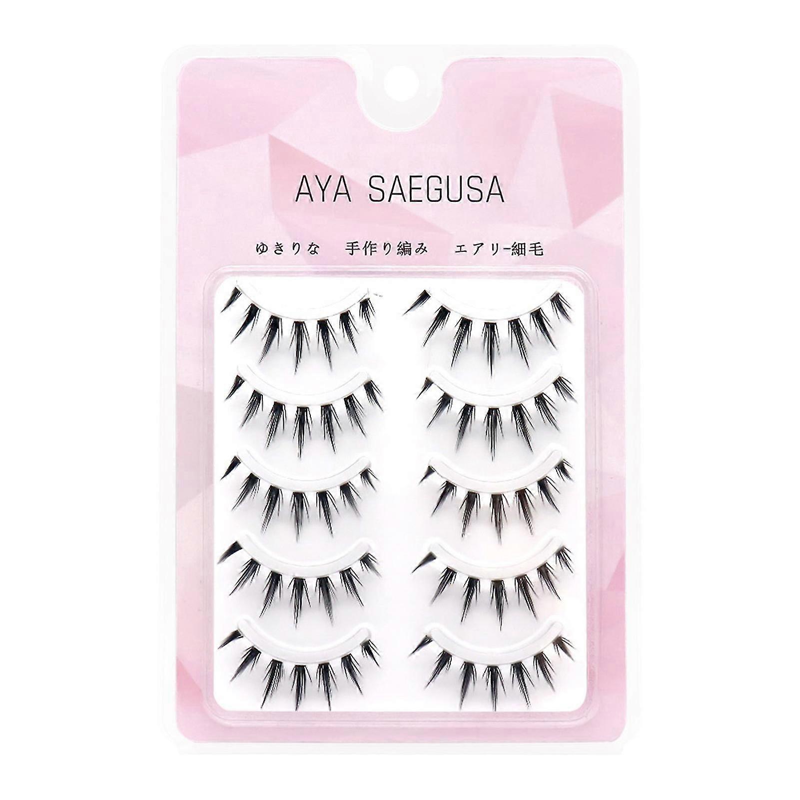 5 Pairs Natural Simulation False Eyelashes Multiple Styles Soft Delicate Lashes Eye Makeup Accessory