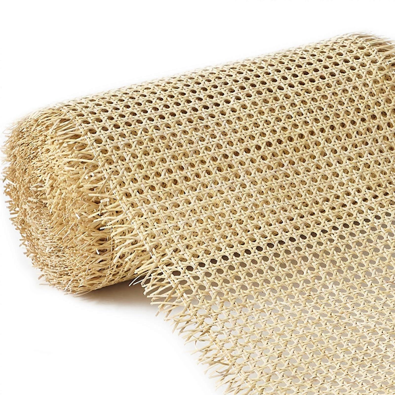 16' Rattan Cane Webbing Roll Natural Wicker Mesh Fabric 20x157 Furniture  Webbing Table and Chair Replacement