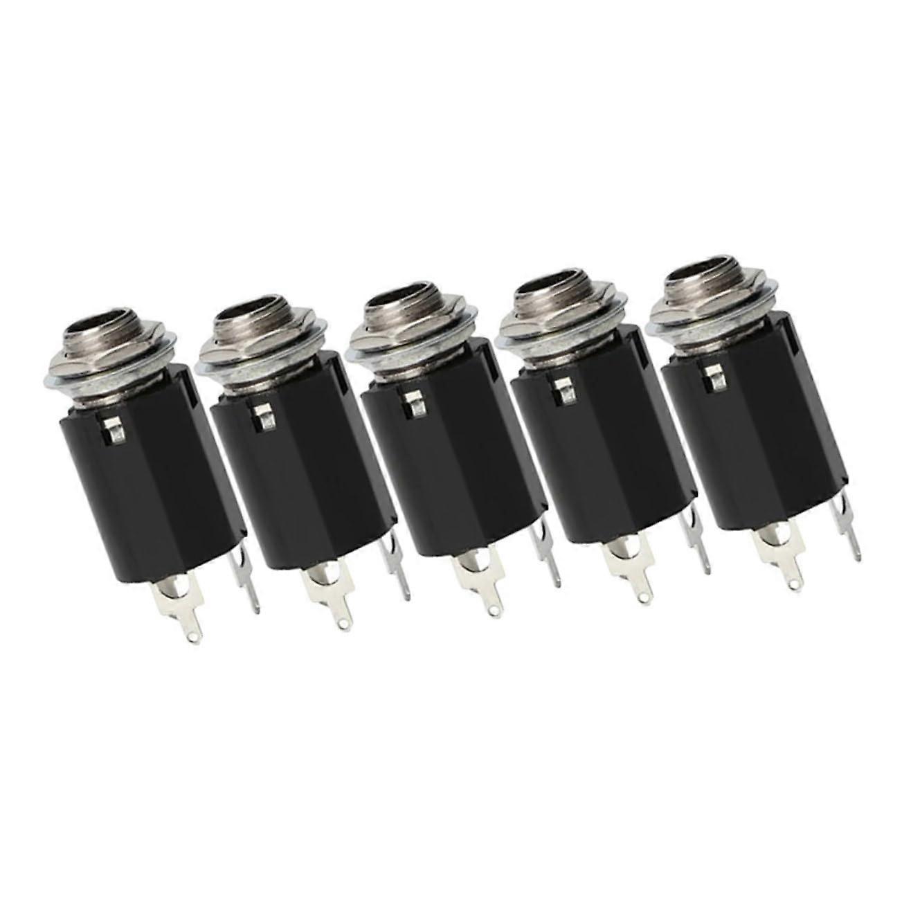 Guitar Socket Replacement 5Pack Easy To Install Electric Guitar Input Jack Fits Most Electric Guitars Smooth Design